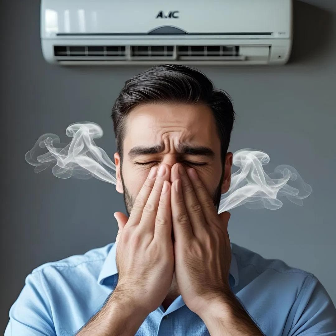 Close-up of AC vent with weak or spotty airflow caused by clogged filter or duct issues